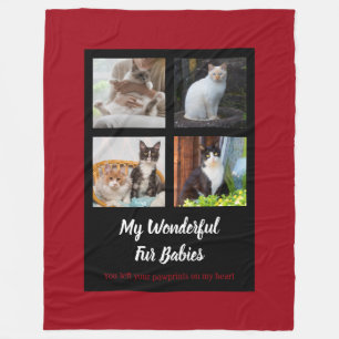 Manta Polar Foto de mi Personalizado de cuatro bebés