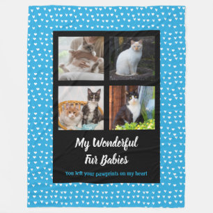 Manta Polar Foto de mi Personalizado de cuatro bebés