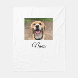 Manta Polar Foto de perro gato añadir nombre mascota personali