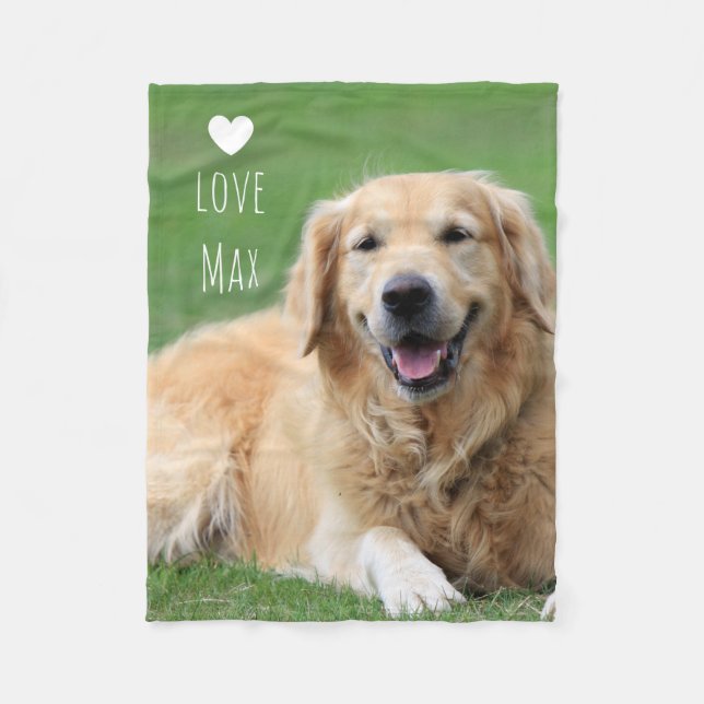 Manta Polar Foto de perro personalizada (Anverso)