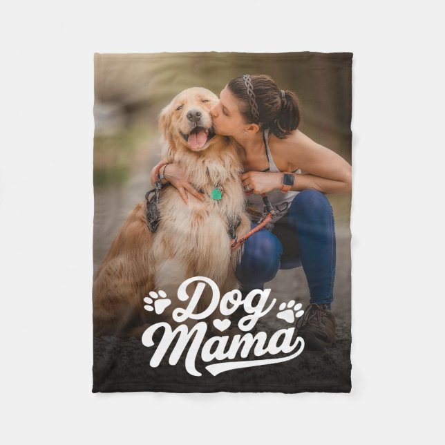 Manta Polar Foto de Personalizado de Perro Mamá (Anverso)