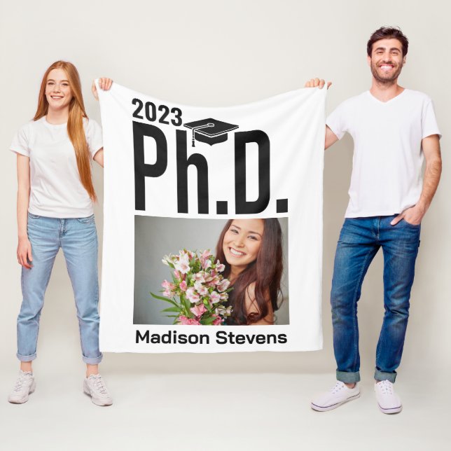 Manta Polar Foto de personalizado, nombre y año Ph.D. (In situ)