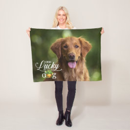 Manta Polar Foto del Personalizado de perros afortunados del D