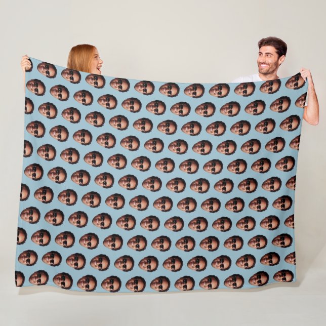 Manta Polar Foto divertida de cara personalizada (In situ)