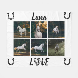Manta Polar Foto ecuestre personalizada de caballos