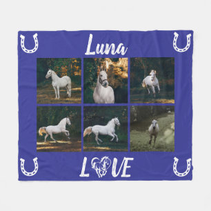 Manta Polar Foto ecuestre personalizada de caballos