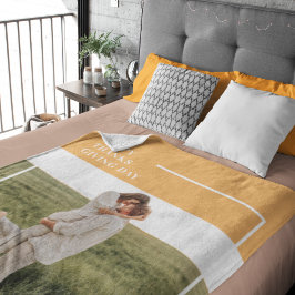 Manta Polar Foto familiar moderna y regalo del Día de Acción d