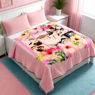 Manta Polar Foto floral personalizada