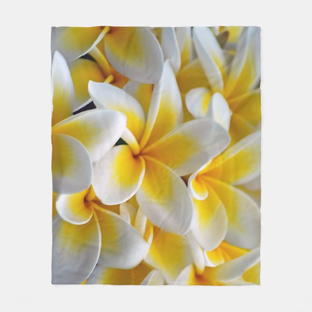 Manta Polar Foto Frangipani Plumeria de Flor (Anverso)