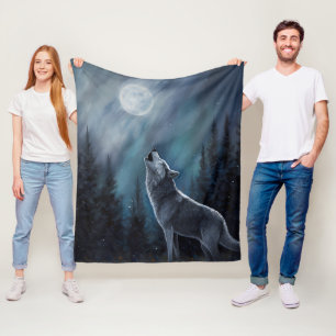 Manta Polar Foto Mascota personalizada   Holling De Lobo En La