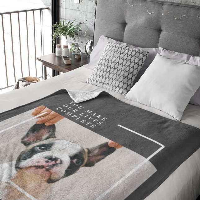 Manta Polar Foto moderna de perro | Cita de perro (Subido por el creador)
