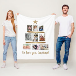 Manta Polar Foto múltiple te queremos árbol de Navidad de la a