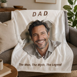 Manta Polar Foto Papá hombre mito leyenda niños crema beige