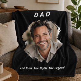 Manta Polar Foto Papá hombre mito leyenda niños negro blanco