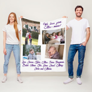 Manta Polar Foto personalizada de abuelos