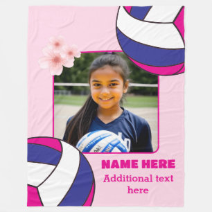 Manta Polar Foto Personalizada de Chica de Voleibol