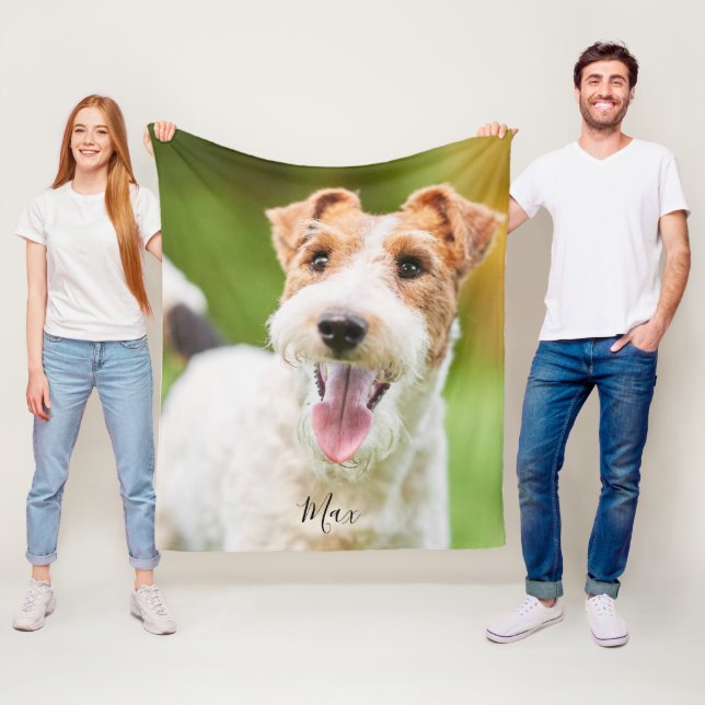Manta Polar Foto personalizada de Fox Terrier (In situ)