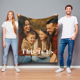 Manta Polar Foto personalizada de la familia Keepsake
