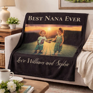 Manta Polar Foto personalizada de la mejor Nana que existe