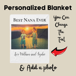 Manta Polar Foto personalizada de la mejor Nana que existe