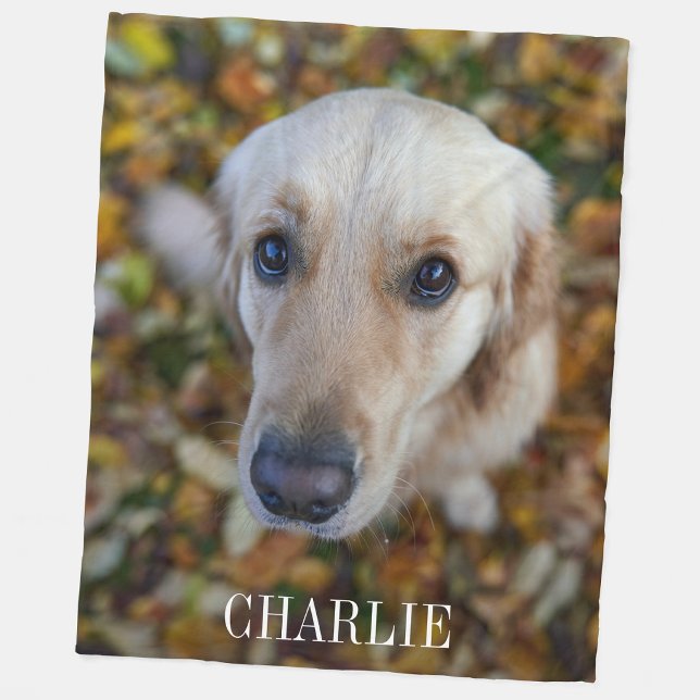 Manta Polar Foto personalizada de perro (Pet dog or cat photo personalized fleece blanket)