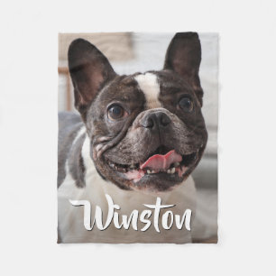 Manta Polar Foto personalizada de perro para amante de mascota