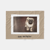 Foto personalizada de perro Pug y nombre de perro 