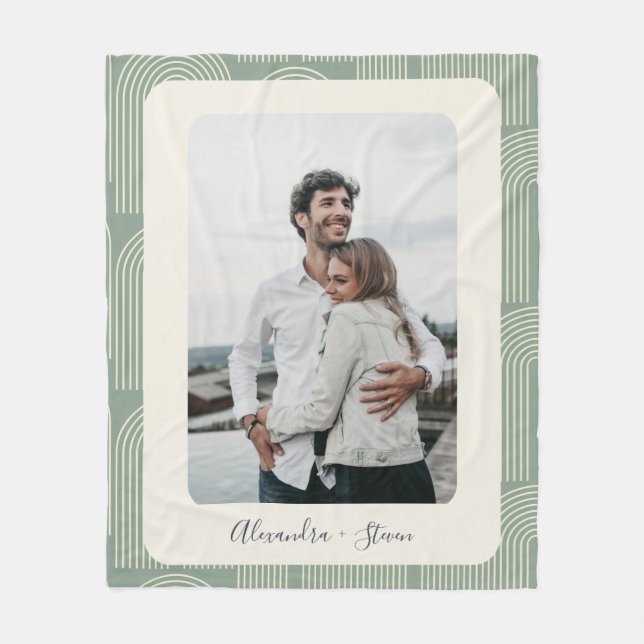 Manta Polar Foto personalizada de Sage de arte en línea de arc (Anverso)