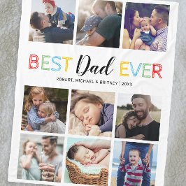 Manta Polar Foto personalizada del mejor papá del mundo