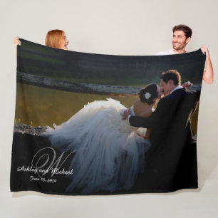 Manta Polar FOTO PERSONALIZADA DEL Monograma KEEPSAKE