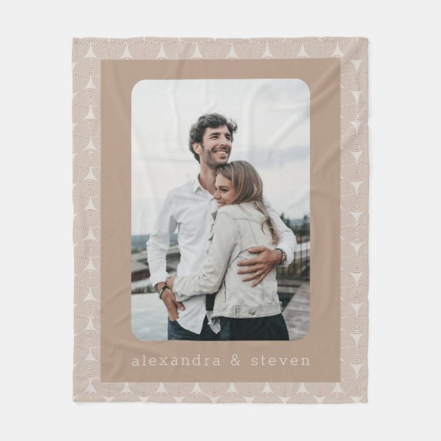 Manta Polar Foto personalizada Taupe Brown Único (Anverso)