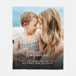 Manta Polar Foto personalizada Te amo más fleece Blanket