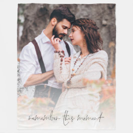 Manta Polar Foto personalizado Recuerde este momento Boda