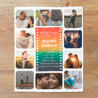 Manta Polar Foto Retro Atardecer Señor y Señora Aniversario 50