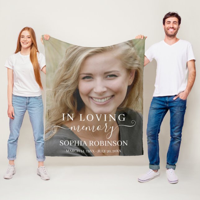 Manta Polar Foto: Simple memoria moderna Keepsake (In situ)