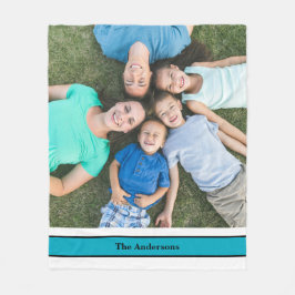 Manta Polar Foto y nombre de la familia personalizada