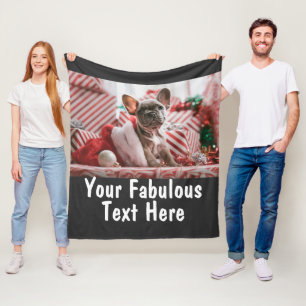 Manta Polar Foto y texto personalizados