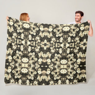 Manta Polar Fotografía de margarita en blanco y negro