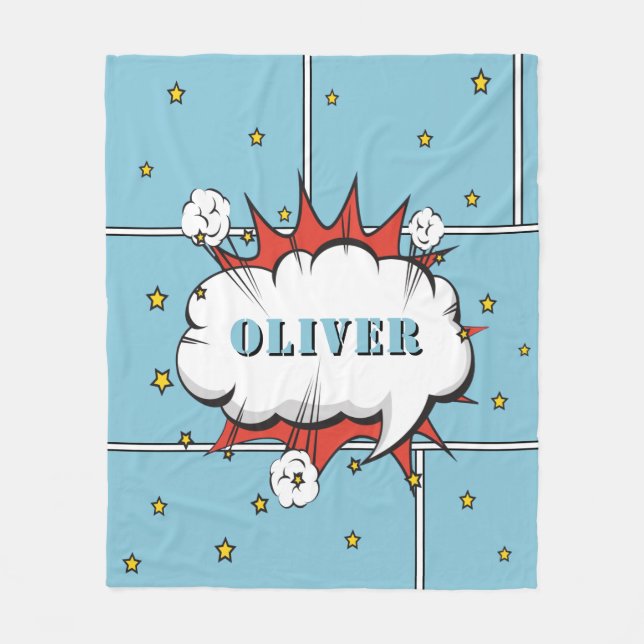 Manta Polar Fotografía de Superhéroe Comic Speic Bubble Boy (Anverso)