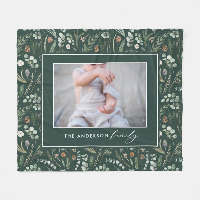 Manta Polar Fotografía familiar moderna, elegante y botánica v (Frente (Horizontal))