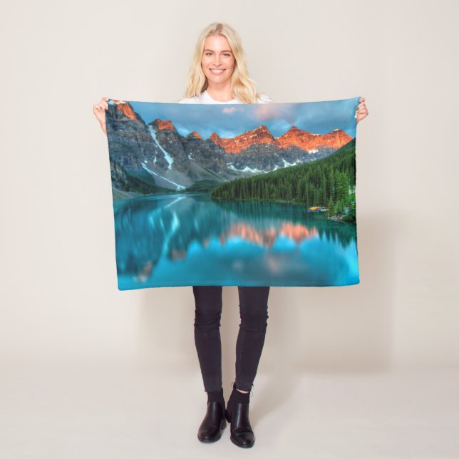 Manta Polar Fotografía paisajística de Montaña y Lago Escénico (In situ)