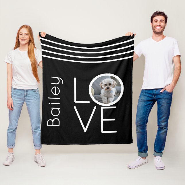 Manta Polar Fotografía Personalizada Amor Y Blanco (In situ)
