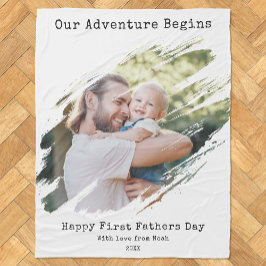 Manta Polar Fotografía personalizada del Día de los Primeros P