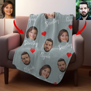 Manta Polar Fotografía y nombres de parejas personalizados, gr