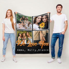 Manta Polar Fotomontaje de fotos del personalizado de cumpleañ