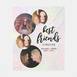 Manta Polar Fotomontaje y nombres   Mejores amigas para siempr