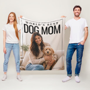 Manta Polar FotoPop de la Mejor Mamá de Perro del Mundo