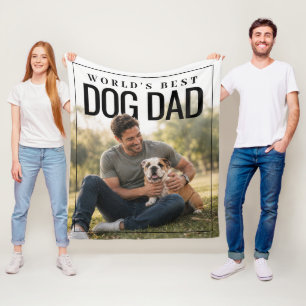 Manta Polar FotoPop del mejor papá de perros del mundo