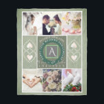 Manta Polar Fotos de "Feliz 10° Aniversario"6 Color de la tint<br><div class="desc">¡Qué manera fabulosa y reflexiva de conmemorar su día especial; fotos favoritas que resaltan su décimo aniversario con texto de estilo medallón!</div>