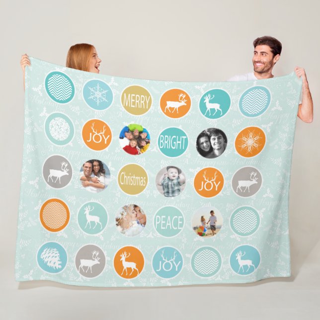 Manta Polar Fotos familiares de Navidades del patrón de vacaci (In situ)